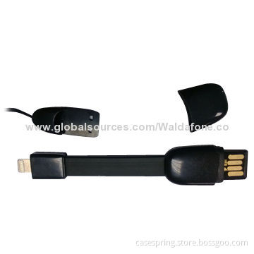 Fashionable 8GB U disk with 8-pin connector data cable for iPhone 5, 5C, 5S